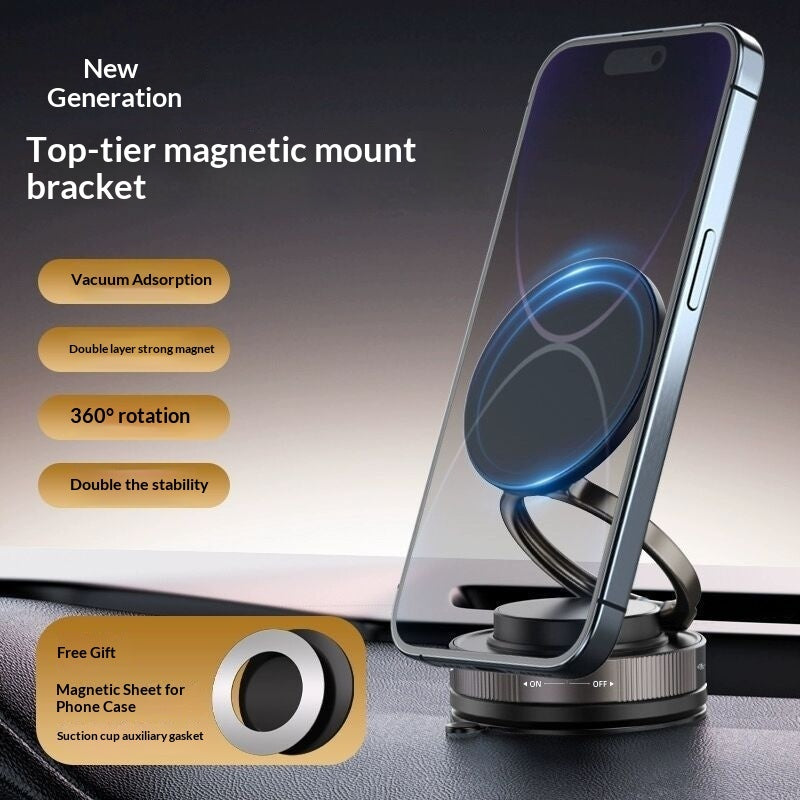 Magnetische Auto-Handyhalterung mit Vakuum-Sauger – Navi & Smartphone Halter