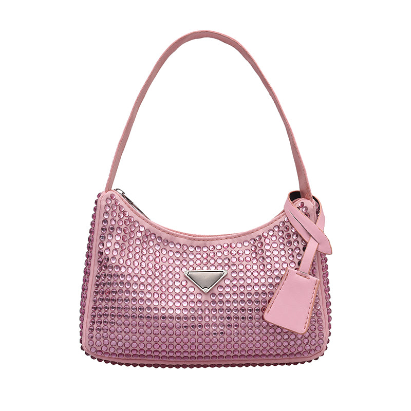 Quadratische Umhängetasche für Damen – Schultertasche mit Struktur