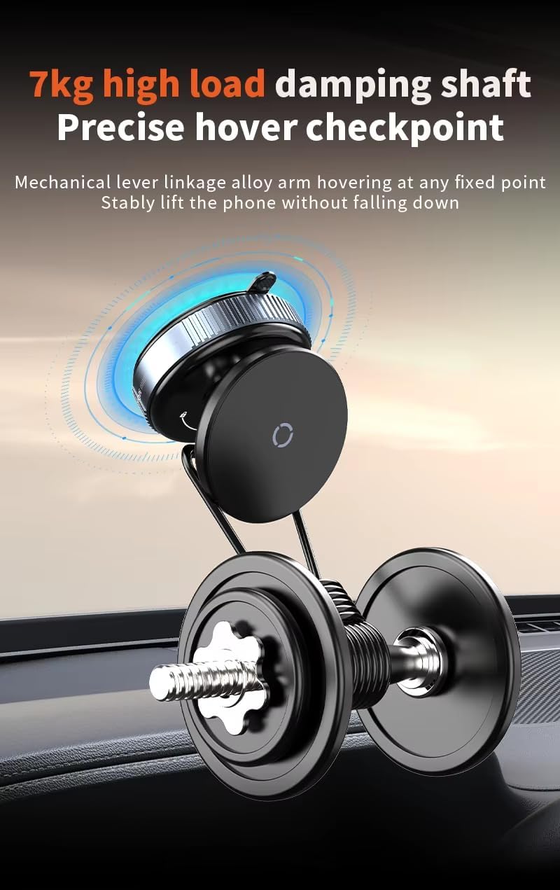Auto-Handyhalter mit 360° Rotation – Vakuum-Sauger & 20-fache Magnetkraft