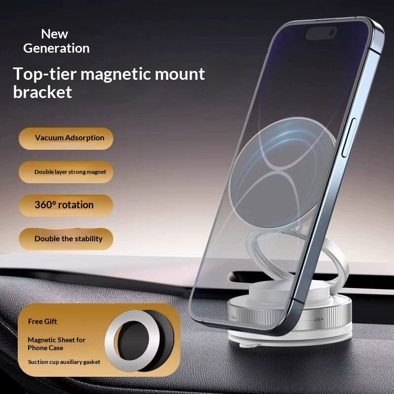Magnetische Auto-Handyhalterung mit Vakuum-Sauger – Navi & Smartphone Halter