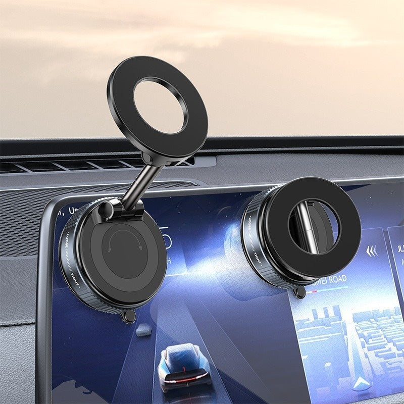 Magnetische Auto-Handyhalterung mit Vakuum-Sauger – Navi & Smartphone Halter