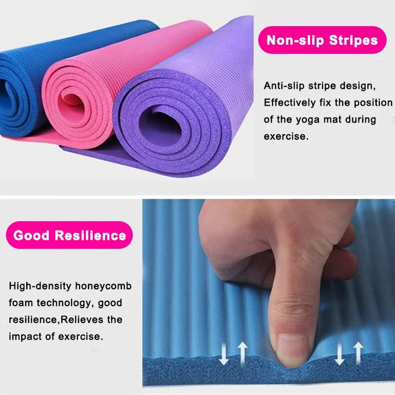 Yogamatte rutschfest extra dick 1,5 cm Fitnessmatte
