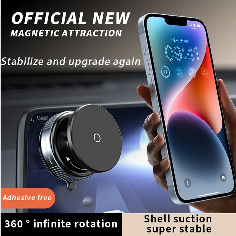 Auto-Handyhalter mit 360° Rotation – Vakuum-Sauger & 20-fache Magnetkraft